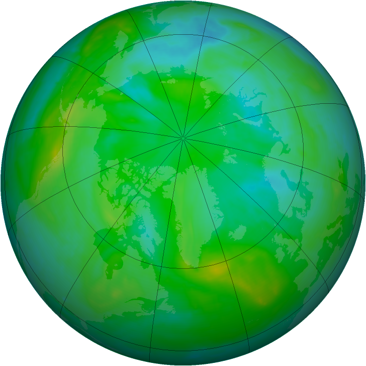 Arctic ozone map for 27 July 2008